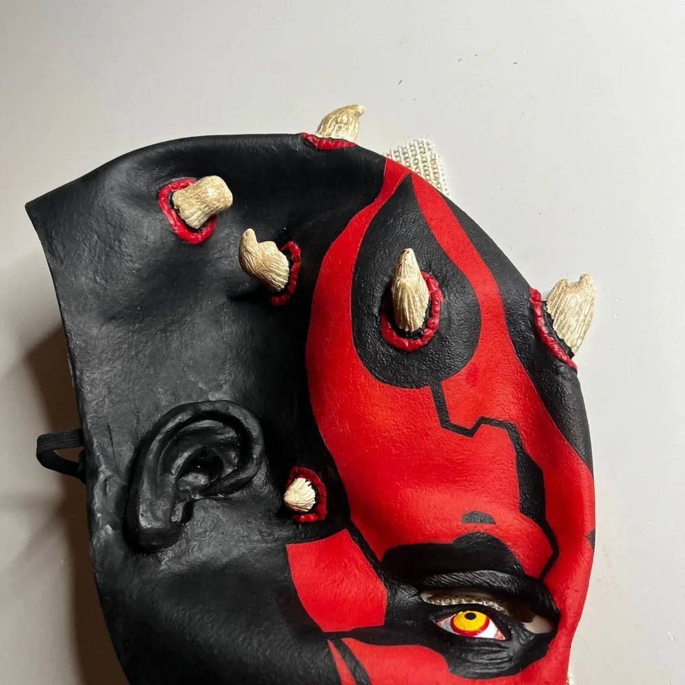 Star Wars Darth Maul Latex Mask Vintage Lucasfilm Ltd Sith Lord Cosplay Costume